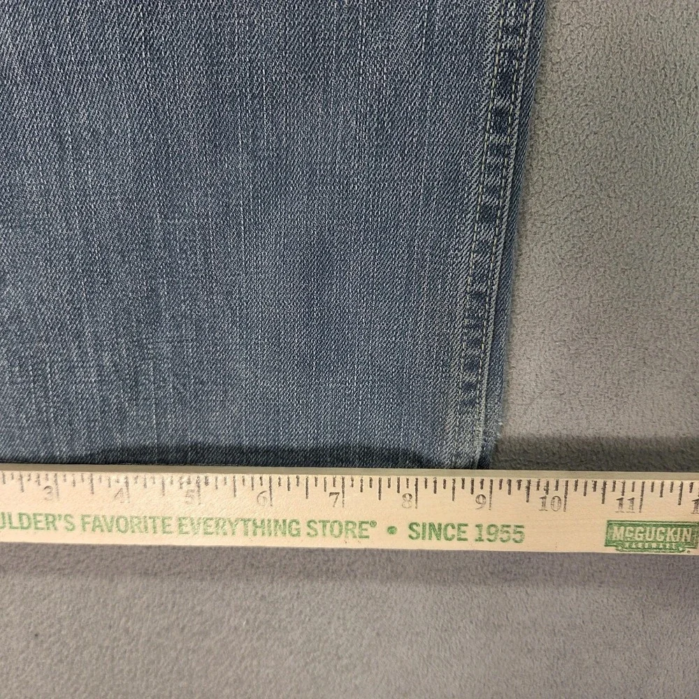 Diesel Jeans Mens Light Blue Straight Button Fly Faint Stains Hem Fits 28x30‎